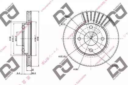 Тормозной диск DJ PARTS BD1339